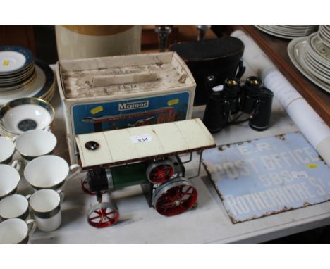 A Mamod steam tractor engine with original box