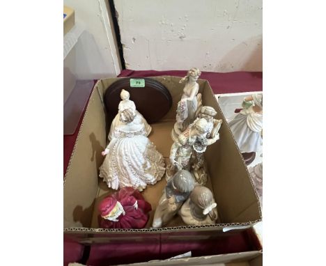 Six Royal Worcester, Nao and other figurines