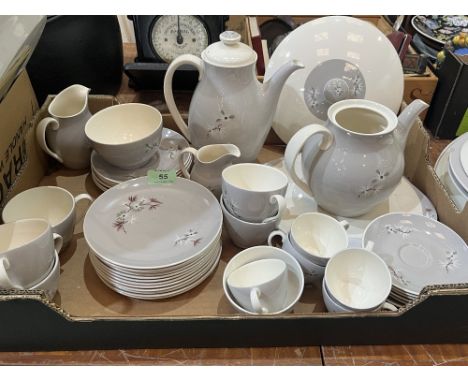 A Royal Doulton Frost pine pattern dinner and tea service comprising 56 pieces. Teapot lacks cover