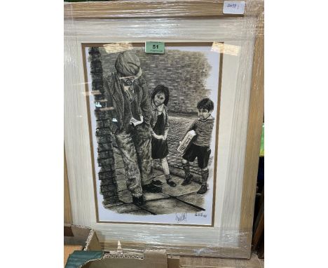 Three framed prints of mallards, partridge and snipe and a print after B. Hill