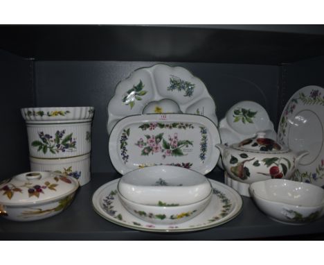 A selection of dinner wares by Royal Worcester including Herbs and Arcadia