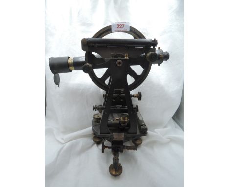 A vintage surveyors theodolite having brass fitments uncased
Condition report - No visible damage, all levels good