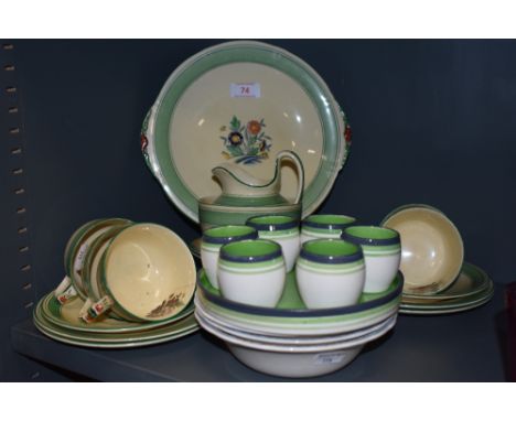 A collection of Mintons tea cups and saucers,side plates,cake plate, sugar and jug, around fourteen items,also included are a