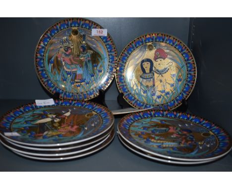 A selection of ceramic display plates by Royal Worcester Legends of the Nile