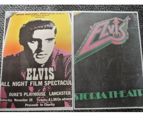 Two genuine vintage posters for Elvis king of rock n roll