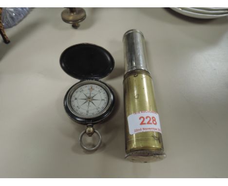 An Otis Kings pocket calculator N 1140 and similar pocket compass