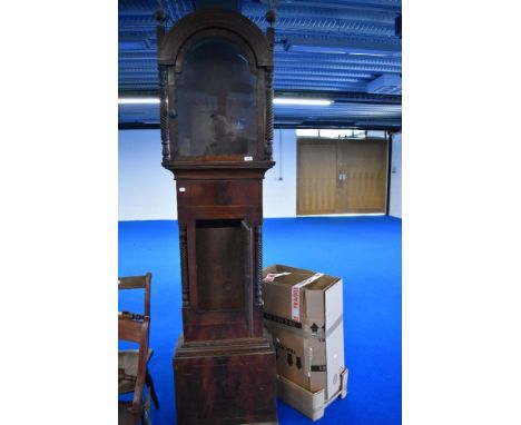 A 19th Century mahogany longcase for clock, no movement or dial