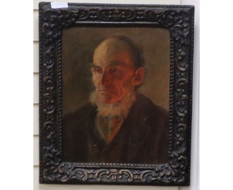 Edward Frederick Ertz (American, 1862-1954), oil on canvas, Portrait of a bearded gentleman