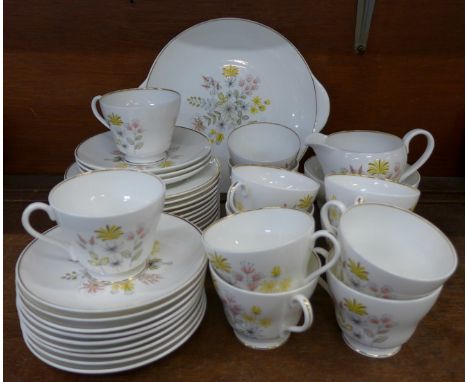 A Shelley twelve setting tea service, 2476 shape, thirty-nine pieces in total