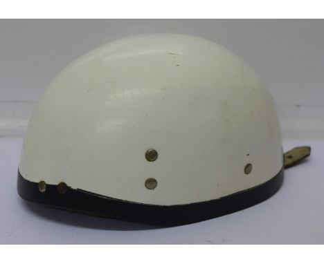 A 1950's motorcycle helmet