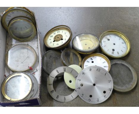 Clock dials, bezels and glasses
