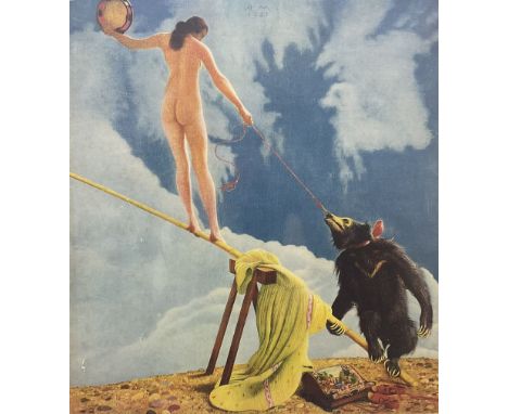 After Richard Müller (German 1874-1954): 'On the See-Saw', mid 20th century print 46cm x 41cm (unframed)