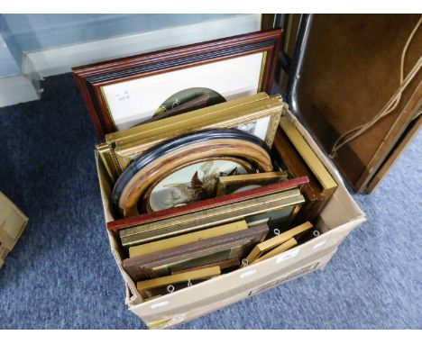 VARIOUS MODERN SMALL COLOUR PRINTS, HUNTING, BIRDS, ETC ALL FRAMED AND GLAZED, CONTENTS OF ONE BOX 