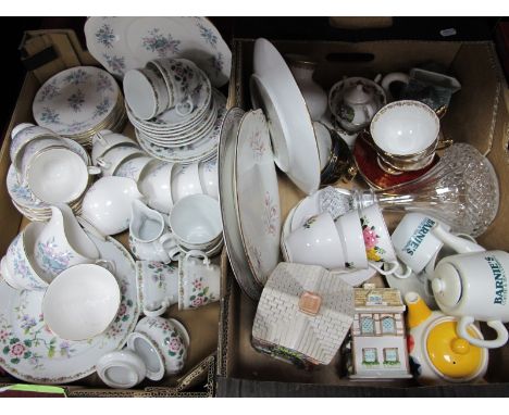 Colclough, Eschenbach, Elizabethan 'Sovereign' and other teaware, ceramics, decanter:- Two Boxes