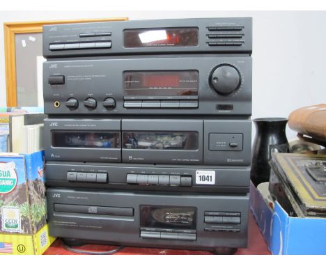 JVC Music System, Compact Disc, Amplifier, Cassette Deck, CD Player - Untested - Sold For Parts Only.