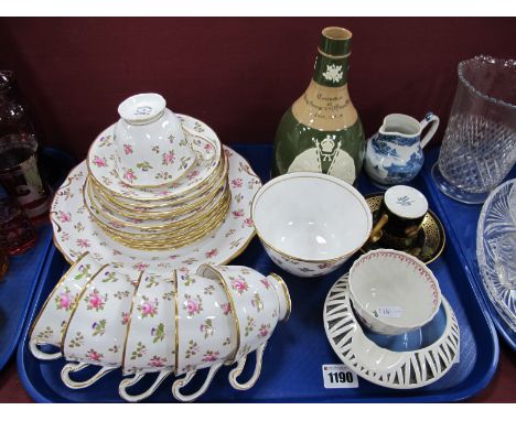 Copeland Spode 1911 Coronation Decanter, Chinese garden jug, Hornsea ashtray, Royal Chelsea floral teaware, etc:- One Tray