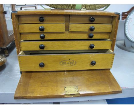 A Moore &amp; Wright Tool Box, with eight drawers.