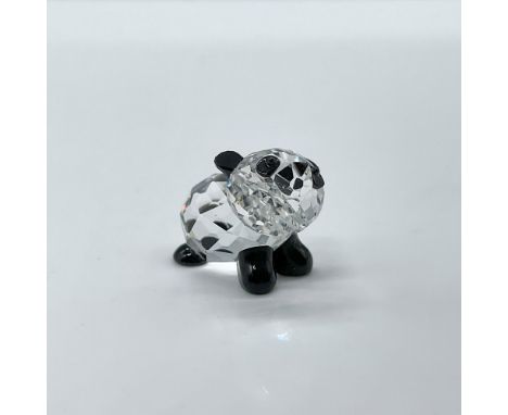 This adorable panda baby figurine is expertly crafted from a combination of clear and black crystal, capturing the lovable ch