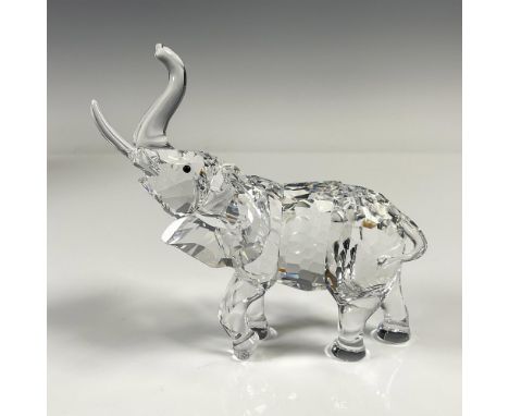 Part of the Rare Encounters theme group. Figural has clear faceted crystal body with black button crystal eyes with trunk up.
