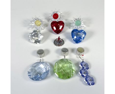Lovely crystal renewal gifts include 3 window crystal hangers in blue, green and violet, Happy Birthday mini cake in clear an