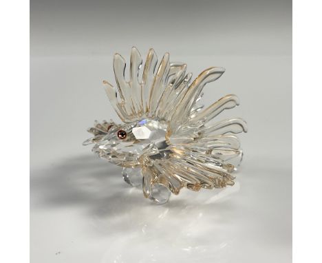 Retired figural is made from clear faceted crystal and has very light salmon crystal fins and pink crystal eyes. Swarovski ba