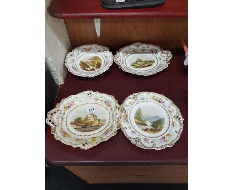 QUANTITY OF HAND PAINTED H &amp; R DANIEL 1822-1842 PORCELAIN