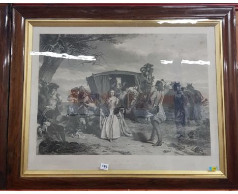 VICTORIAN ROSEWOOD FRAMED PRINT 