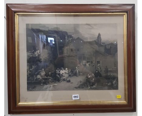 VICTORIAN ROSEWOOD FRAMED PRINT 