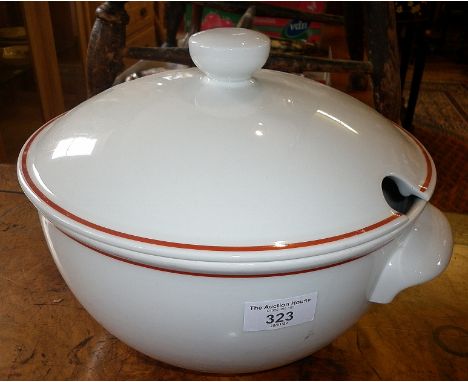 WW2 German Third Reich Officers' mess soup tureen by Rosenthal with swastika mark
