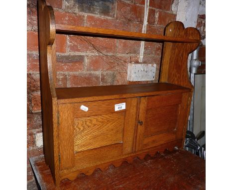 Oak wall cupboard shelf