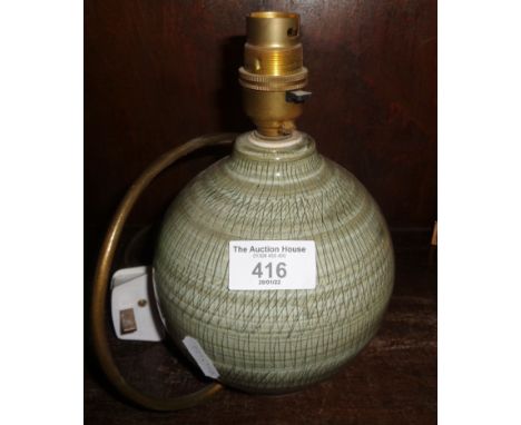 Mid century Rye Studio pottery lamp base