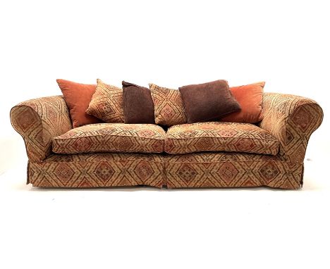 Tetrad Kelim grand sofa, upholstered in patterned fabric, pad supports Dimensions: Length/Width:&nbsp;270cm&nbsp; Depth/Diame