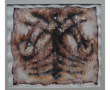 Laurence O'NeillFossil I Watercolour and inks on paperSigned and dated 89Together with a companion Fossil II (a pair)28 x 25c
