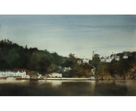 Rob PiercyPortmeirionA limited edition coloured print, number 403/500Signed and inscribed in pencil to the margin37 x 59cm (i