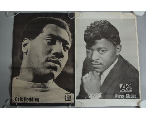 5 Record store posters including Otis Redding (Stax), Percy Sledge (Atlantic), Wilson Pickett (Atlantic), Jimmy Cliff colour 