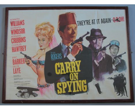 "Carry on Spying" (1964) British Quad film poster first release starring Kenneth Williams & Barbara Windsor in this James Bon