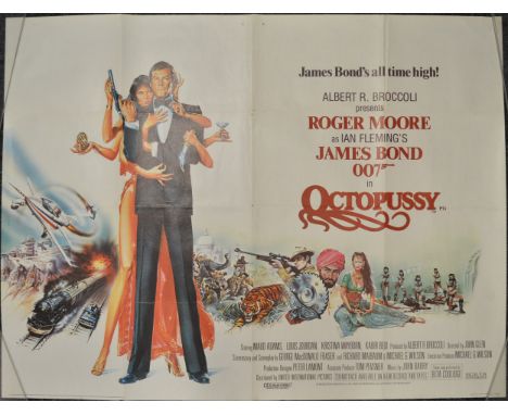 "Octopussy" First release British Quad film poster (30 x 40 inch); folded, Quad,  [BROWSER 79]