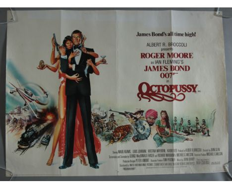 James Bond UK Quad film posters inc "Octopussy" first release British Quad film poster printed by Lonsdale & Bartholomew, sta