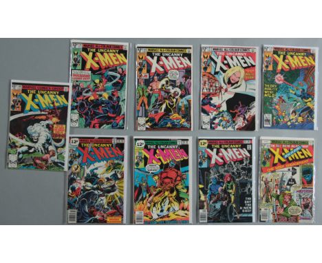 66 Vintage Marvel X-Men comics including:9 X-Men Marvel comics Nos 111 (F-), 114 (F/VF), 116 (VF/NM), 119 (VF+), 128 (VF), 13