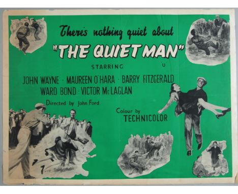 The Quiet Man (1952) first release original British Quad film poster. Starring John Wayne and Maureen O'Hara. Directed by Joh