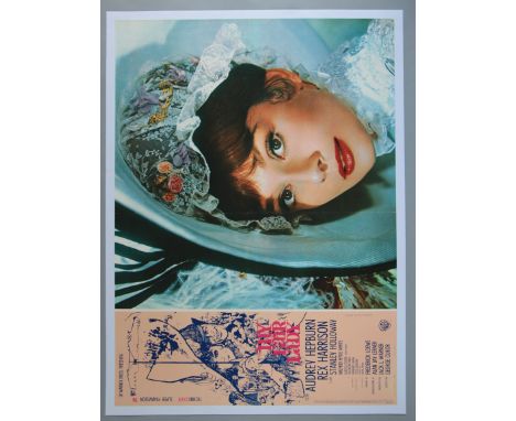 Audrey Hepburn stars in "My Fair Lady" 1964 Italian photobusta film poster mounted on linen from the first release. A wonderf