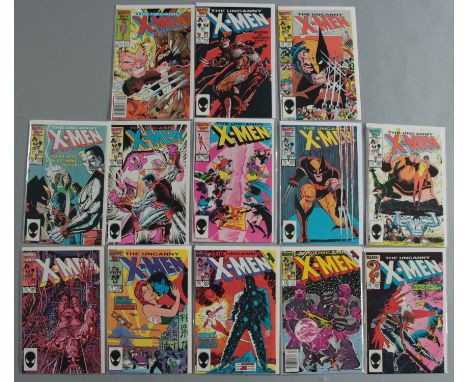 59 X-Men Marvel comics including:13 X-Men Marvel comics nos 201 (NM, 1st app. Cable), 202, 203, 204, 205 (Wolverine solo stor