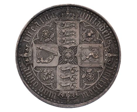 Victoria, 'Gothic' Crown 1847, UNDECIMO, (Bull 2571, ESC 288, S.3883); dark patina with a small lighter area with minor scrat