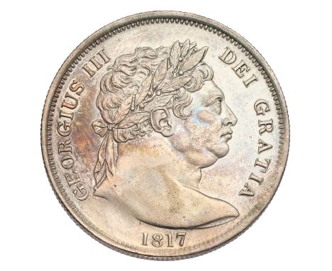 George III, Halfcrown 1817, large head (Bull 2090, ESC 616, S.3788), extremely fine, some light hairlines and uneven toning t
