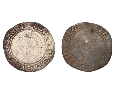 2x Elizabeth I, Shillings, both sixth issue 1582-1600, the first 5.24g, mm. tun, bust 6B, cleaned and near fine; the second 5