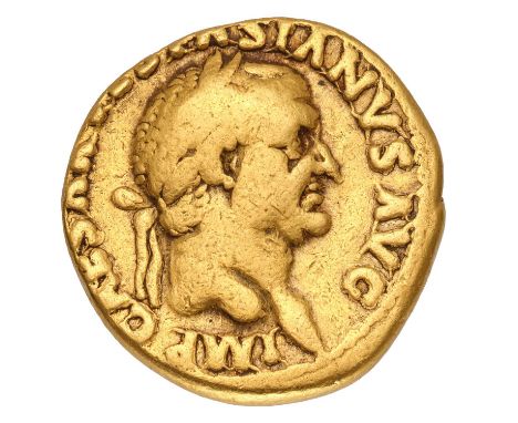 Roman Imperial, Vespasian Aureus, (17.5mm, 6.22g), Lugdunum Mint (Lyon), c.71AD, obv. IMP CAESAR VESPASIANVS AVG, laureate he