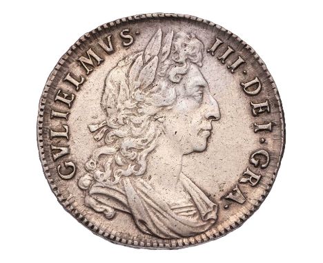 William III, Halfcrown 1698, DECIMO, first draped bust (Bull 1034, ESC 554, S.3494) very fine