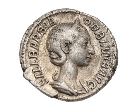 Roman Imperial, Orbiana, Denarius, 18.5mm, 2.97g, Rome Mint AD255, obv. SALL BARBIA ORBIANA AVG, diademed and draped bust rig