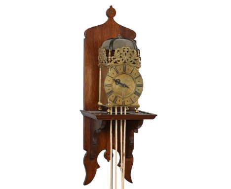 A George III brass lantern clock, Robert Austen, Challock, circa 1775, the countwheel striking movement incorporating Huygens