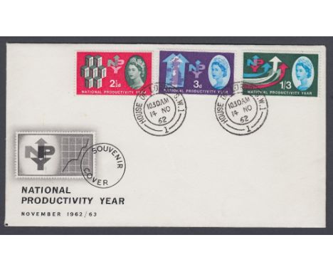 FIRST DAY COVER : 1962 NPY non phos set on illustrated cover, cancelled by House of Commons CDS Cat £85